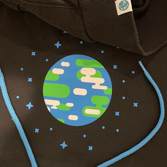 Earth Pixel Hoodie NWOT - Picture 3 of 3